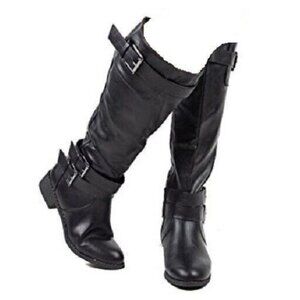 Room of Fashion Madison-21 Black Riding Boots Women's size 9 w/ inner Pocket